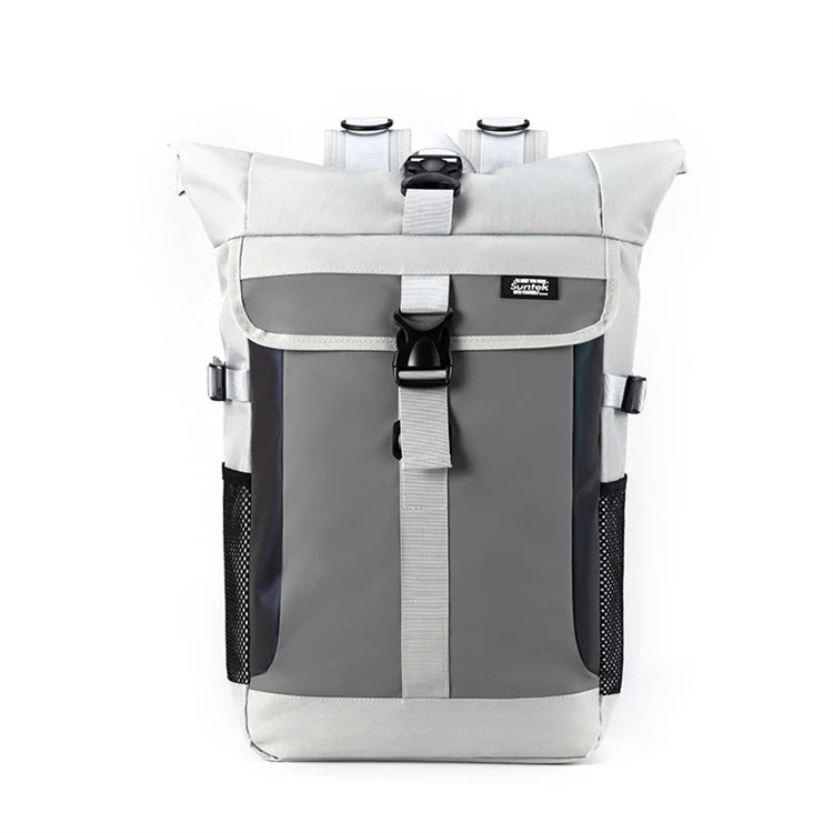 Anti Theft 18" Hot Selling Waterproof Fashion Travel Business Style Green Extendable Rolltop Laptop Backpack for Men