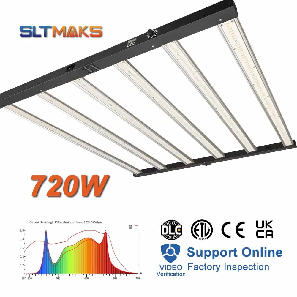 SLTMAKS 720W Full Spectrum Led Grow Light for Indoor Plants Dimmable Light 720 W for Veg Flower Bloom Hydroponics Greenhouse