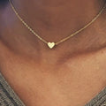New Fashion Chain Necklace Jewelry Dainty Tiny Charm Women Girl Heart Shaped Choker Pendant Necklace