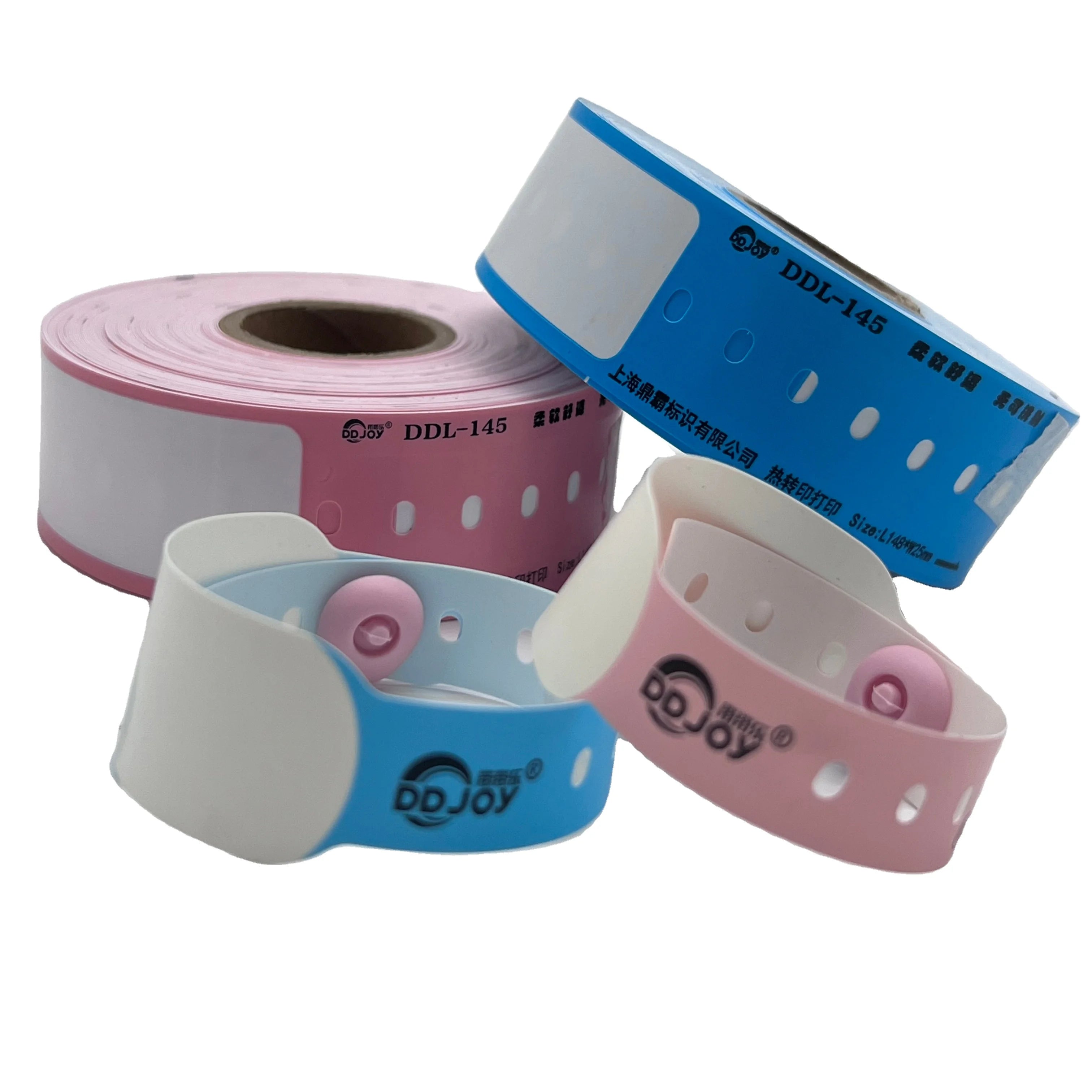 DDJOY Waterproof Disposable Custom Barcode QR Code Printable Thermal Identifiation Bracelet for Events Party Club