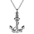 Stainless Steel Anchor Cremation Urn Pendant Gift Necklace Ashes Navigation Keepsake Jewelry Ash Anchor Holder Memorial Lucky
