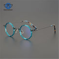 Teenyoun Japanese Plate Polygonal Glasses Frame Retro Round Ultra Light Pure Titanium Optical Eyewear