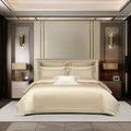 French Linen and Lyocell Comforter Cover king Size Home Textiles Solid Color Pillow Shams Beige 4 Pcs Organic Duvet Bedding Set MegaBDM