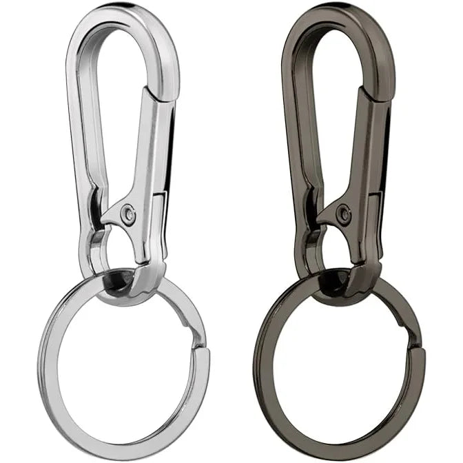 Custom Shape Key Ring Gold Plated Clip Hooks Keyring Carabiner Swivel Snap Hook Buckle Split Keychain Clip
