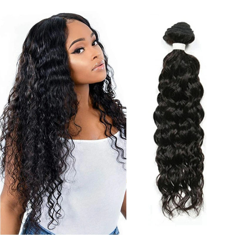 Good Quality Water Wave Human Hair Bundles Real Hair Extensions Water Wave Wholesale Brazilian Virgin Human Hair