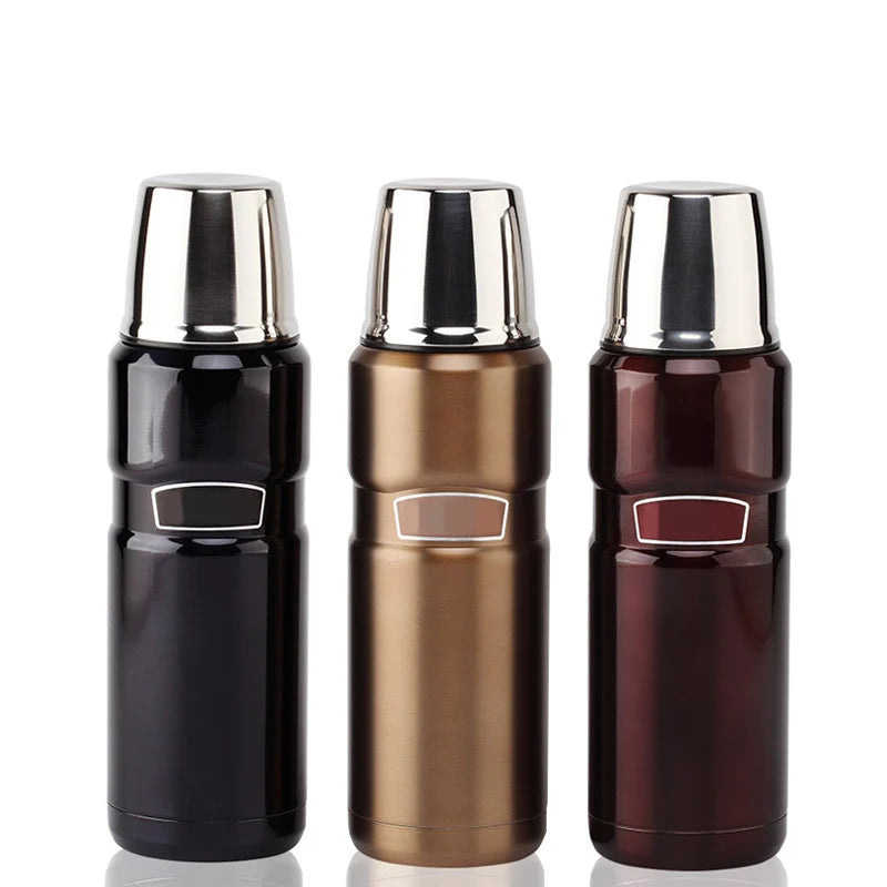 480ml Cold and Warm Inserts Cup Insulated Vacuum Tumbler Gold 304 Stainless Steel Coffee Mug Set with Lid