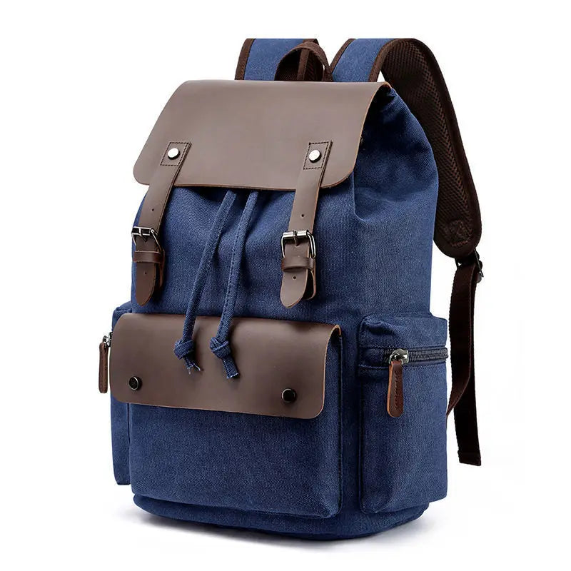Men Canvas Backpack Vintage Student Travel Bag Laptop Pack Fashion Outdoor Women Casual Sport Retro Rucksack School Backpack