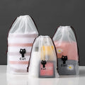 Transparent Dust Waterproof Jewelry Packaging Bag Custom Logo Plastic Transparent Draw String Bags