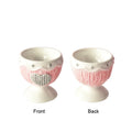 Breakfast White Ceramic Egg Holder Cup for Buffet