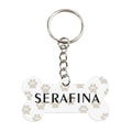 Custom Double Sided Printed Dog Tag clear Acrylic Keychain Charm for Diy Jewelry Making Accessories