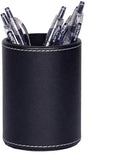 Faux Leather or Pu Leather Round Pencil Pen Cup  Pen Holder Cup Organizer for Desk Pencil Cup for Office School