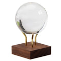New Arrival Modern Small Black Walnut & Copper Wood Stand Gold Crystal Ball High Quality Custom Logo Gemstone Crystal Holder
