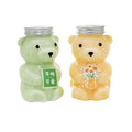 Hot Selling 500ml Animal Shaped Bear Plastic Bottle PET Beverage Plastic Bottles Juice and Water with Hole Aluminium Lid