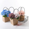 Wholesale Square Bottom Art Paper Bags Washable Offset Printed Recyclable for Clothing Shoes Flower Bouquet Packaging