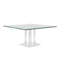 Custom Living Room Furniture Contemporary Rectangle Acrylic Table Clear Glass Top Coffee Dining Table