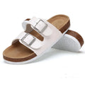 Ladies New Simple Solid Colour Flat Sandals Thick Bottom Wearable Women's One Strap Slippers Outdoor Beach Women's Casual Shoes