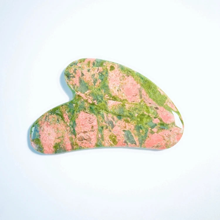 DIY 2022 Butterfly Style Gua Sha Jade Unakite Plate Gua Sha-tool