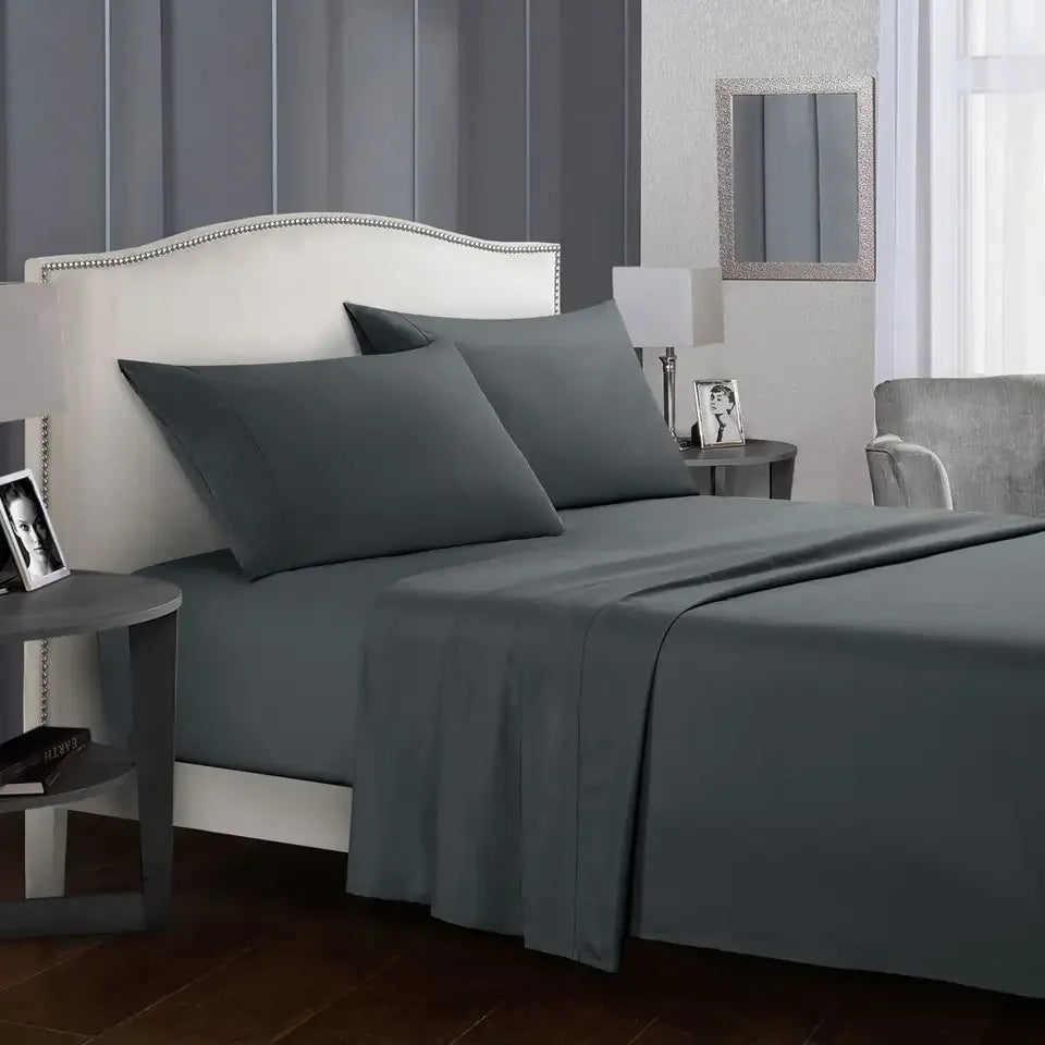 2025 Best Seller Brushed Microfiber Soft Polyester 3pcs 4pcs Flat Sheet Fitted Sheet Hotel Bed Bedding Set Home Bedding Set
