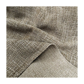 Best Luxury Natural Jacquard Sofa Fabric Soft Woven Polyester Linen Upholstery for Home Textile Breathable Shrink-Resistant