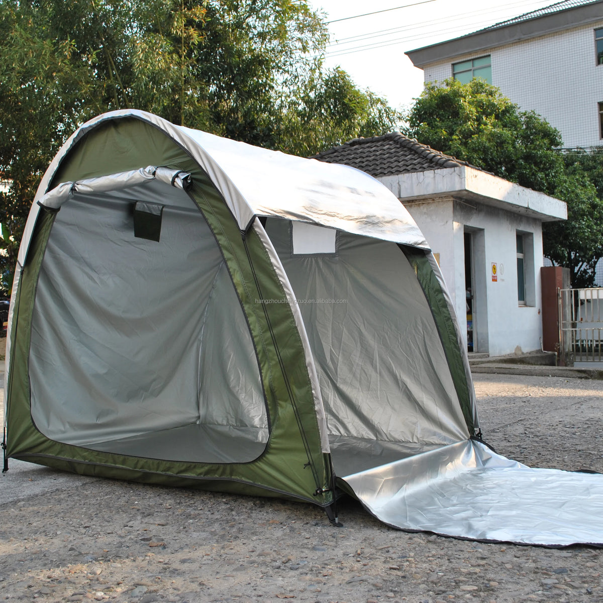 Double Layer Motorcycle Tent with Raincover Motor Bike Storage Shelter Fold Shed Garage Premium Product for Bike Owners
