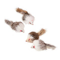 Double-Color Long-Hair Little Mouse Rabbit Skin Teaser Cat Toy Sustainable Plastic Little Mouse Toy for Cats