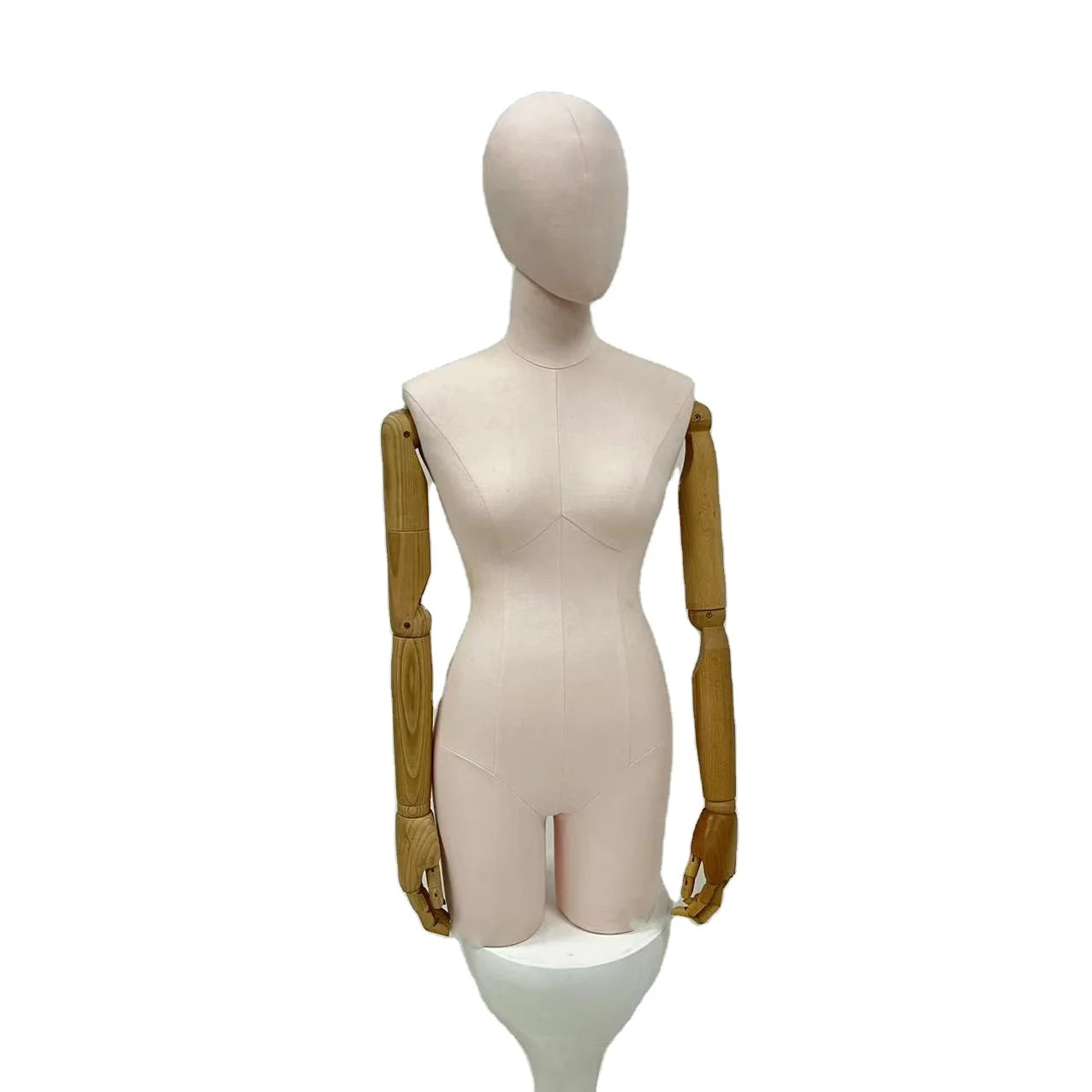 Dummy Torso with Plating Arms Stand for Clothes Display Fashion Mannequins Upper Body Velvet Female Mannequins Adult Woman S/m