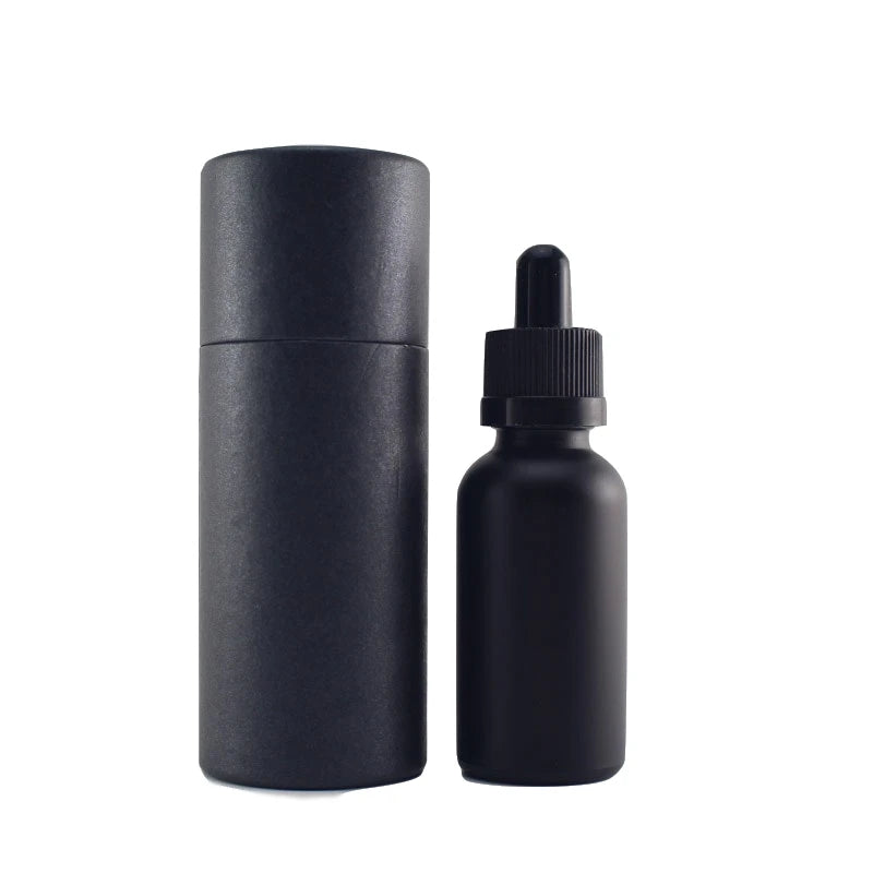 OEM ODM Guangzhou Black Color Cosmetic Body Hair Essential Beard Oil Roll-on Glass Bottle Empty Durable Roller Dropper 100pcs