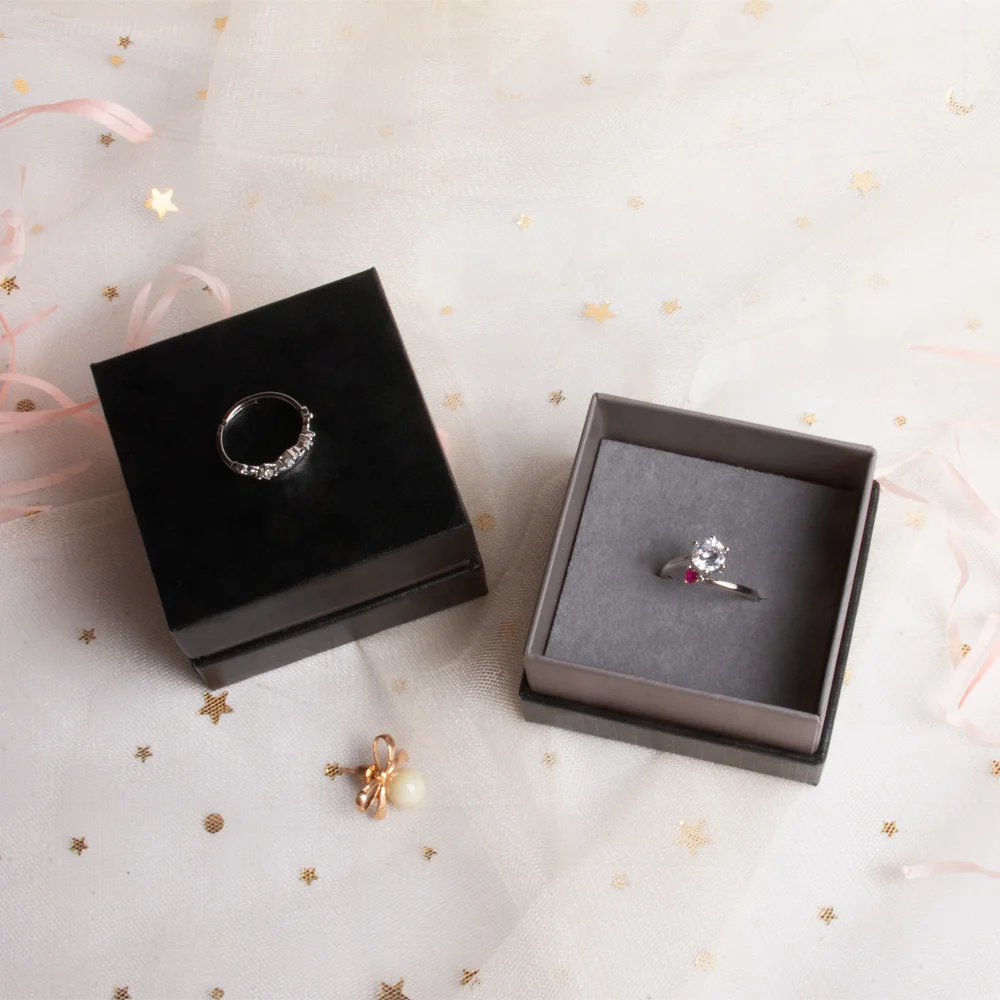 Wholesale Custom Paper Cardboard Mini Jewellery Packaging Box Small Ring Earrings Storage Jewelry Accessories Box With Logo