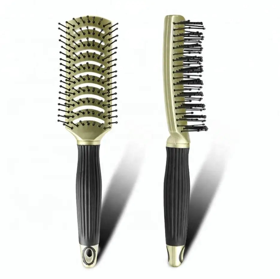 Good Price Anti-Static Vent Hair Brush for Men Drying and Styling with Comfortable Rubber Handle