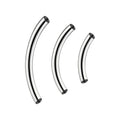 Right Grand ASTM F136 Titanium 16G Internally Threaded Curved Barbells Jewelry Basic Accessories for Eyebrow Rook Piercing