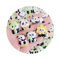 Cartoon Panda Series Resin Flatback Cabochons 3D Craft Colorful Loose Hairpin Scrapbooking DIY Jewelry Decoration Accessories