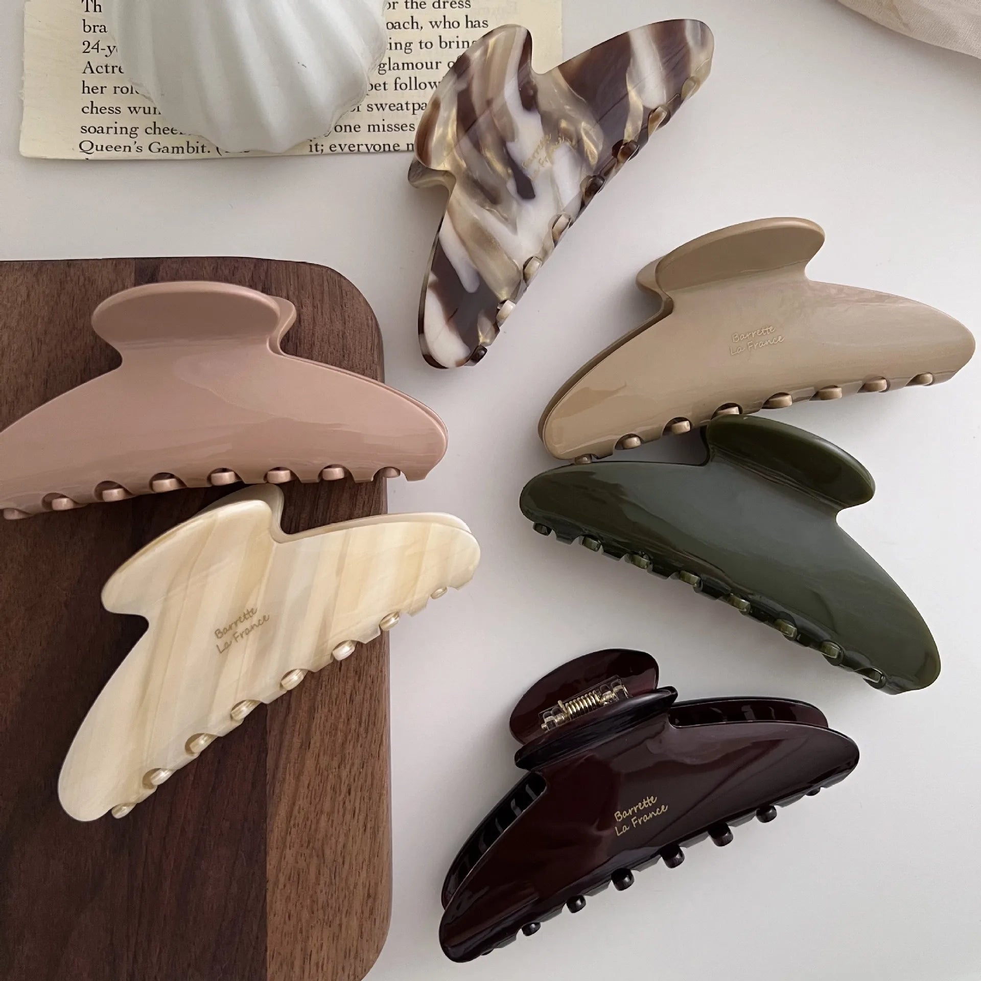 Custom French Handmade Acetate Hair Claw Classic Elegant Hair Claw Clip Wholesale New Design Luxury Large Hair Claws for Women