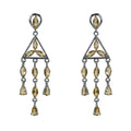 Gorgeous Rhodium Plated 925 Silver Jewelry Natural Citrine Drop Earrings for Women Anniversary Gift Daily Wear