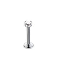 4 Claws Setting CZ G23 Titanium Labret Piercing Stud Lip Stud Earring Stud Body Piercing Jewelry