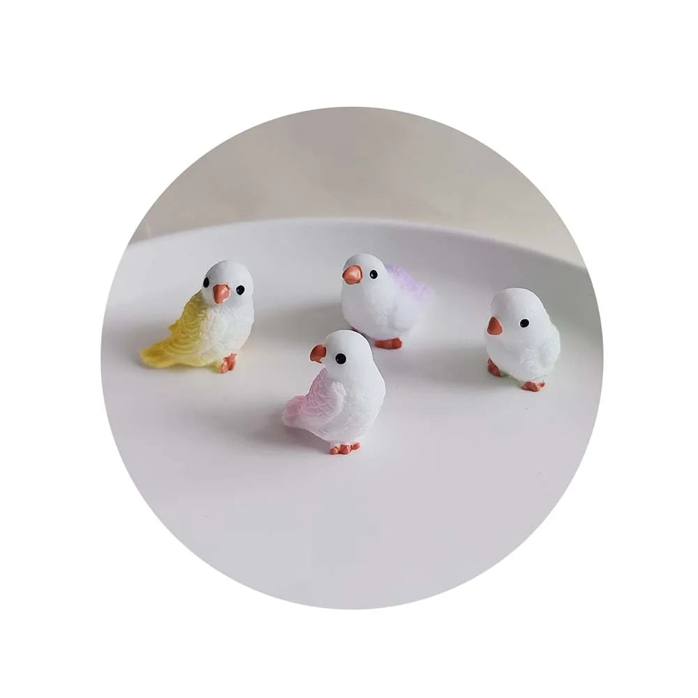 Plastic Miniature Birds Animal Simulation Feather Birds Models DIY Wedding Home Garden Decoration Supplies Random Color