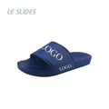 LEJIU Customize LOGO Black Sliders slippers for Men Customize Blank Slide Sandals slippers Men Custom logo Slides