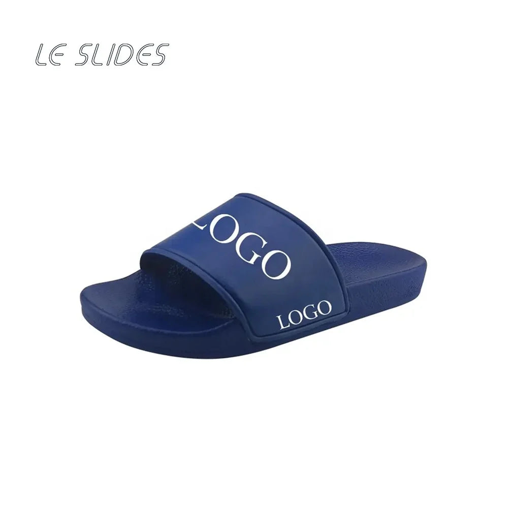 LEJIU Customize LOGO Black Sliders slippers for Men Customize Blank Slide Sandals slippers Men Custom logo Slides
