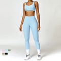 New Custom Active Wear Yoga Suit Set Fitness Yoga Women 3 Piece Jogger Set Sportswear Gym Fitness Sets