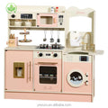 YUCI Unisex Wooden Pretend Play Kitchen Set Kids Accessory Toy Coffee Maker Refrigerator Educational Cookware Toys for Boys