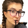 STORY PSTY8082U Fashion Print Flower Square Classic Computer Eyeglasses Blue Light Blocking Optical Glasses Frames