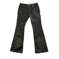 DENIMGUYS Fashion Trend Custom Men's Black Waxed Coated Solid Color Flared Wax Jeans