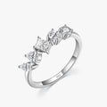 Ailmay 925 Sterling Silver Fashion Luxury Shining Irregular Geometric Zircon Finger Ring for Women Romantic Wedding Jewelry