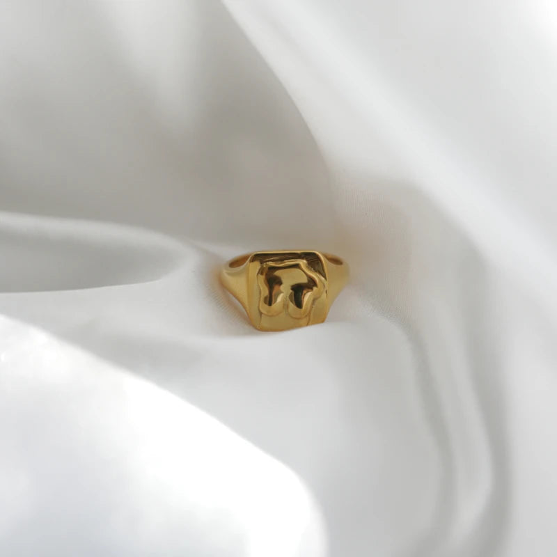 High End 18K Gold Plated Body Rings for Women Figure Stainless Steel Rings for Women MegaBDM