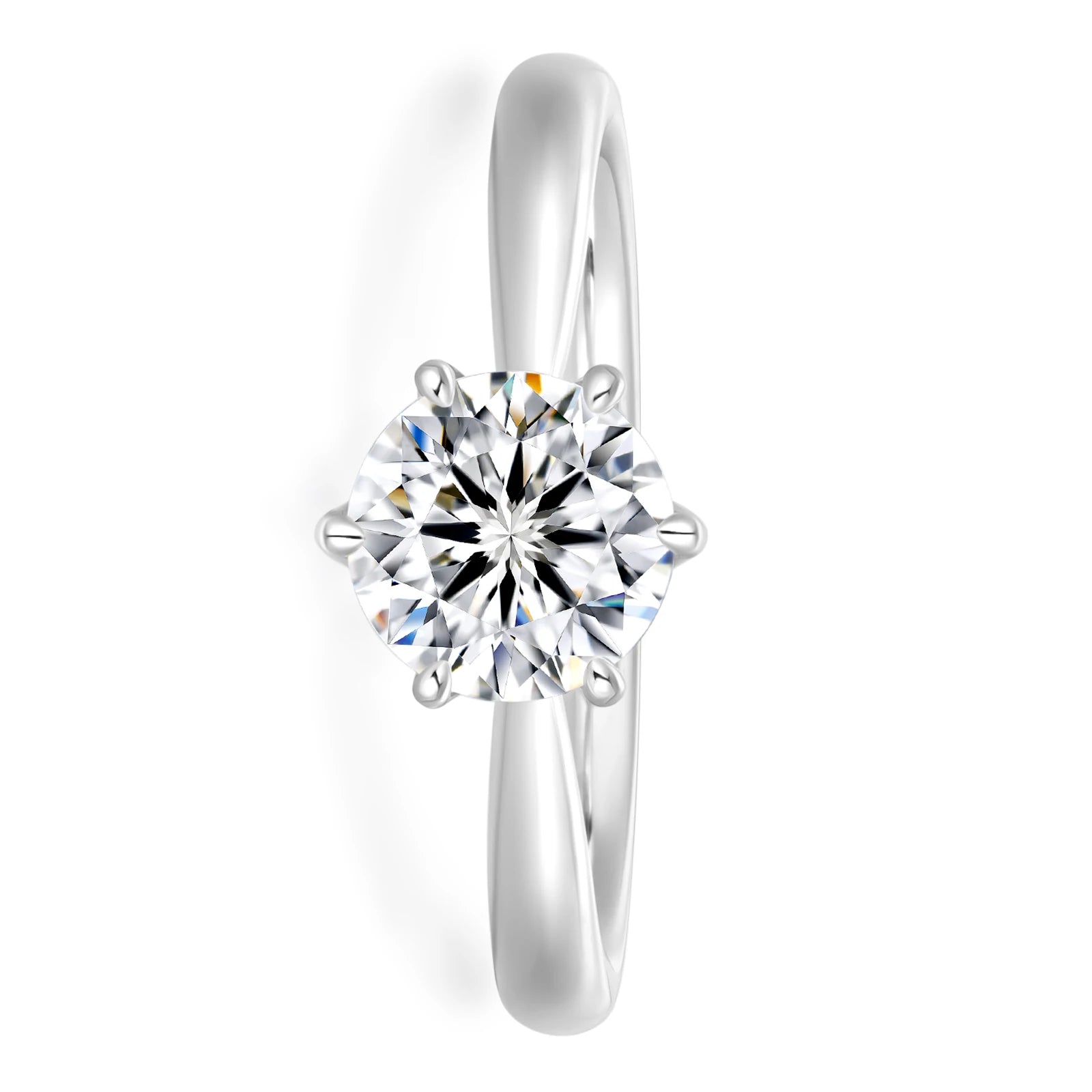 1.0 Carat Classical Solitaire IGI Certified Lab-Grown Diamond 18K Solid Gold Wedding Jewelry Engagement Proposal Statement Ring
