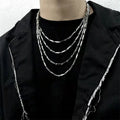 Waterproof Rhombus Stainless Steel Chain Necklace for Men/Women Daily Claviculate Chain on Neck Accessories 2025 Fashion Jewelry