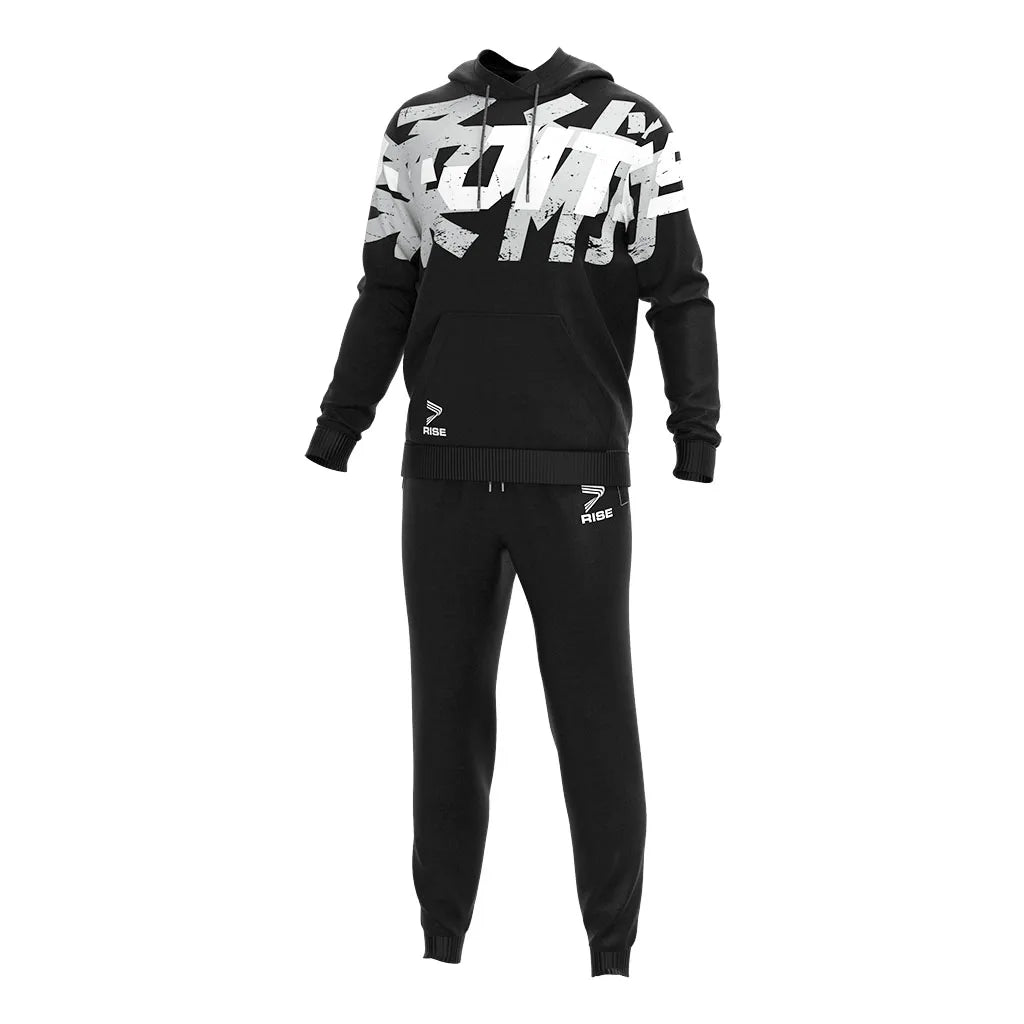 Latest Sublimation Printing Polyester Fashion  Sweatshirt Logo Tracksuit Sweatpants and Hoodie Set Gym