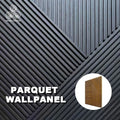 MUMU 3D Contemporary Wavy Slat Thai Wood for Interior Decor Carving Living Room Wooden Wall Paneling