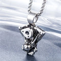 Engine Motorcycle Chain Biker Punk Gothic Necklace Men Vintage Stainless Steel Chain Pendant Necklaces