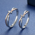 Romantic Design Jewelry Couple Rings Wedding Finger Knot Rings Adjustable Gemstone Creative Commemorative Jewelry Ring