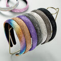 Fashion 2cm Wide Padded Full Colorful Rhinestone Diamond Hairband Hair Hoop Baroque Colored Crystal Headbands for Women